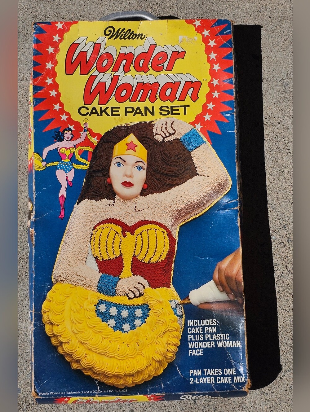 Vintage 1978 Wilton Wonder Woman Cake Pan Set